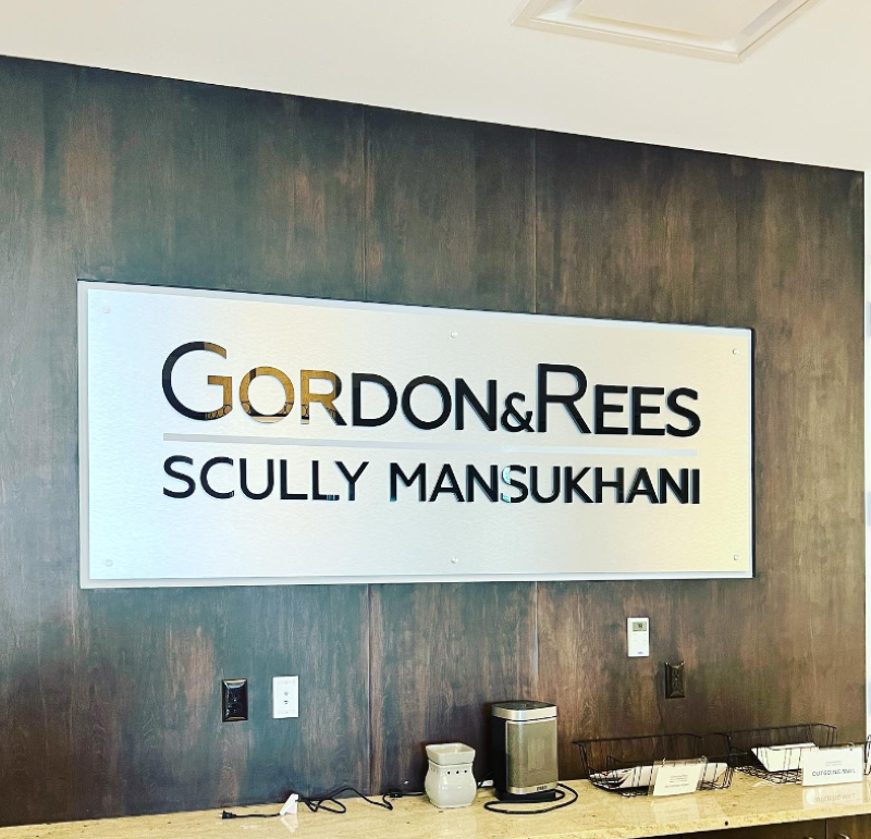 Gordon & Rees Interior Signage
